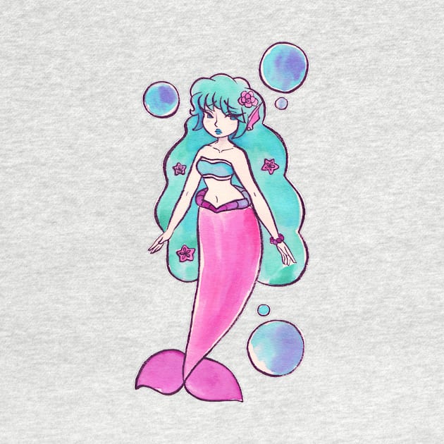 Watercolor Mermaid by saradaboru